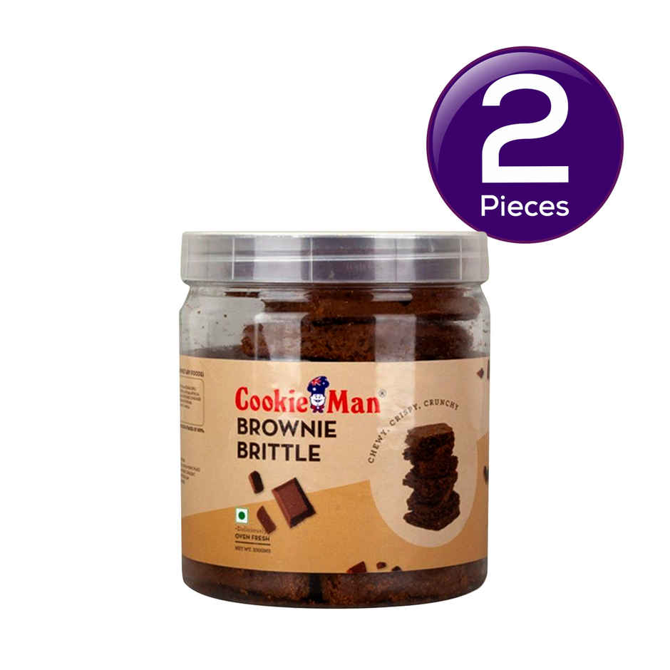 CookieMan Brownie Brittle Choco Flavoured Biscuits | Egg-free Combo