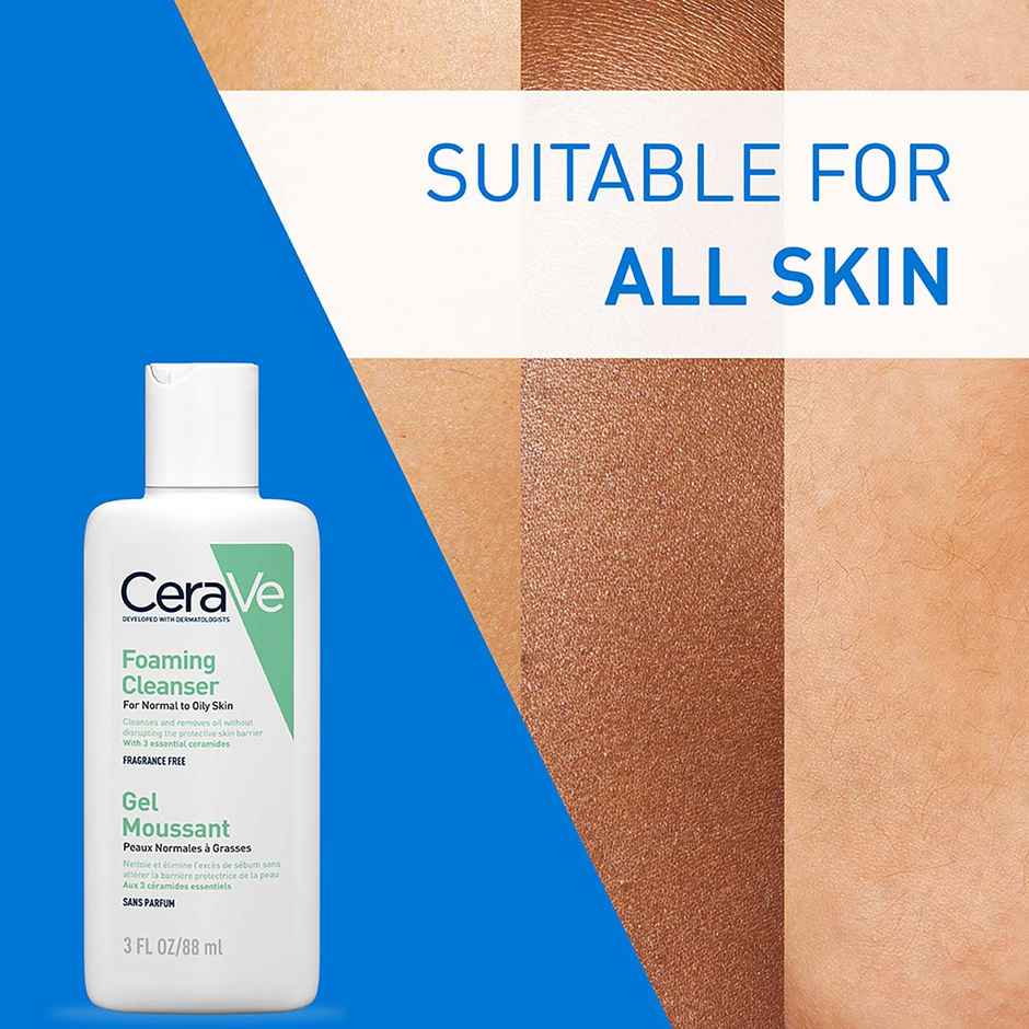 CeraVe Foaming Cleanser Face Wash For Oily Skin With Hyaluronic Acid, Ceramides & Niacinamide