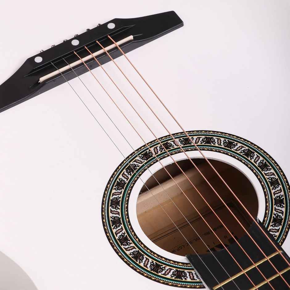 Revel Rvl-38C-Lgp-Wh 38 Inch Acoustic Guitar Linden Wood Ebony Right Hand Orientation | White