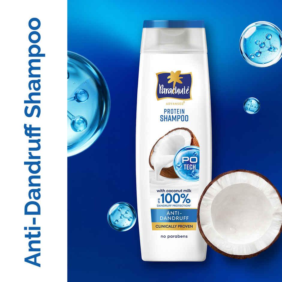 Parachute Advansed Anti-Dandruff Shampoo | Up to 100% Dandruff protection | Coconut Milk & PO Tech