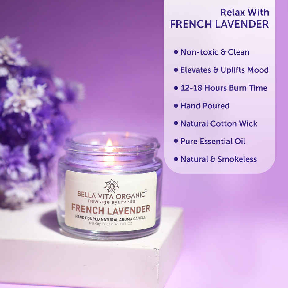 Bella Vita Organic Vanilla Candles |Cinnamon Lavender & Rose Aroma