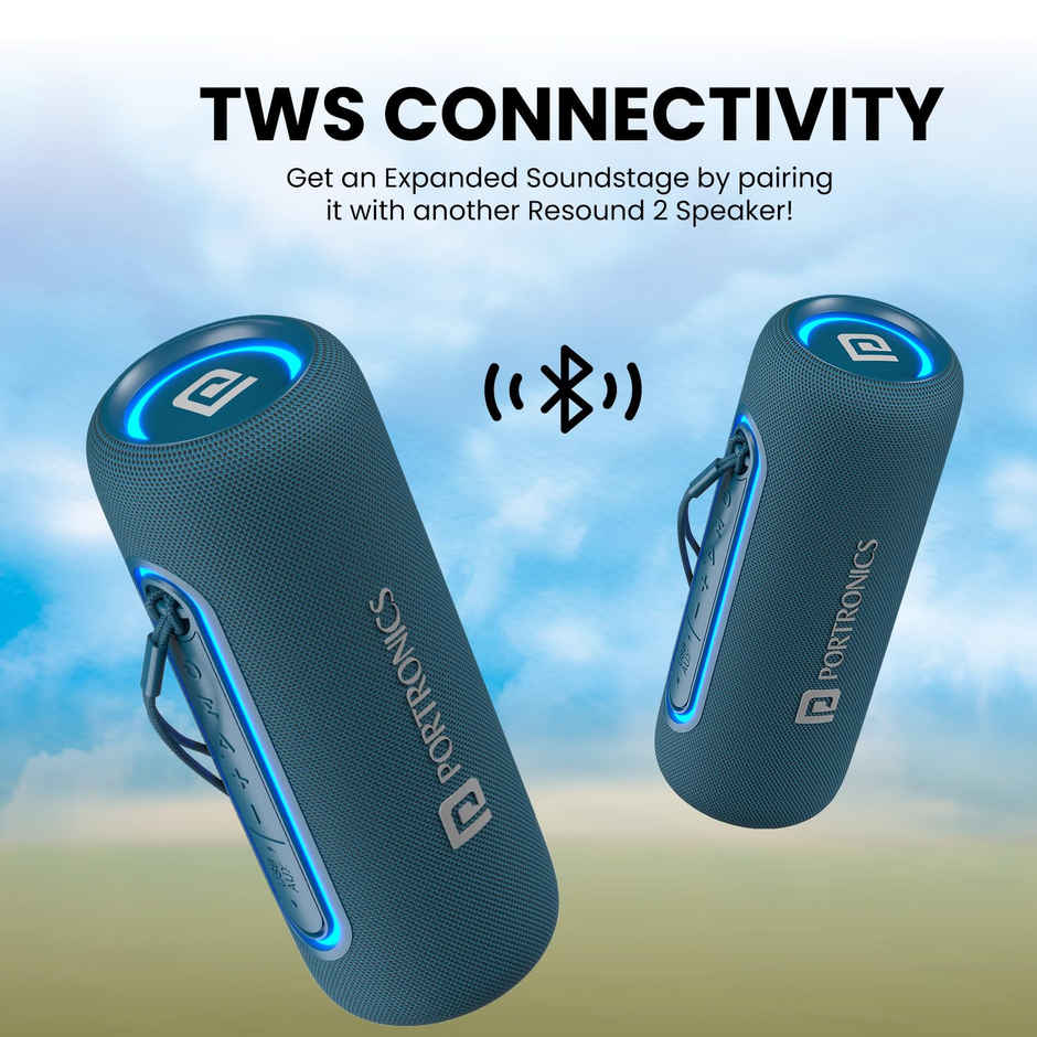 Portronics 15 W Portable Wireless Speaker(Blue)