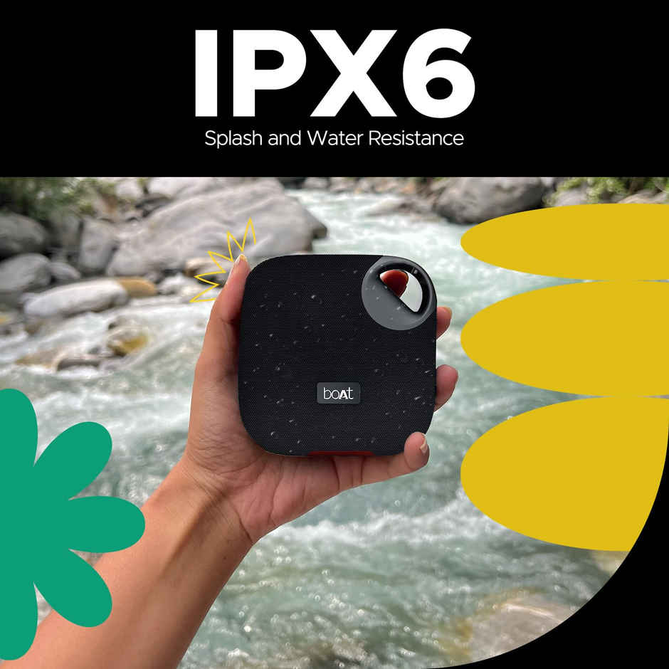 boAt Stone 193 Pro with 5W Bluetooth Speaker Signature Sound, Up to 12hrs of Playtime, TWS Feature, Built-in Mic, Bluetooth v5.3, AUX Port, TF Card Connectivity, IPX6 & Type-C Bluetooth Speaker - Raging Black