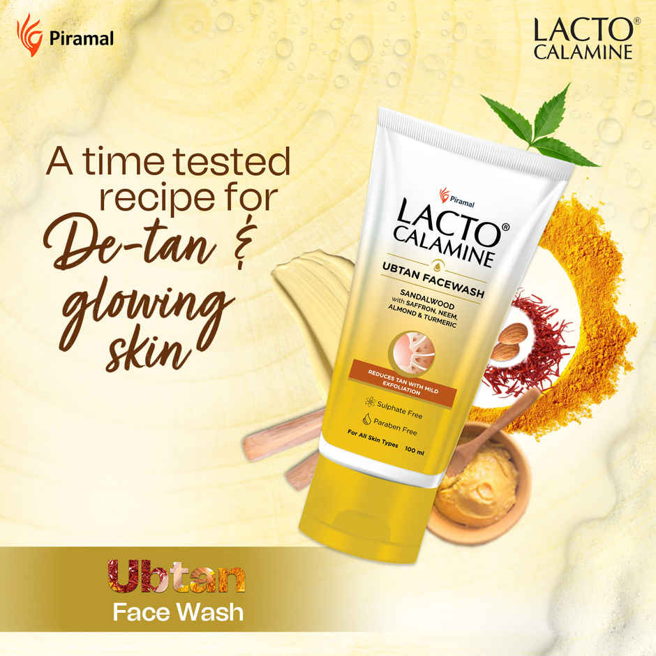 Lacto Calamine Ubtan Face Wash For Glowing Skin Natural Face Wash With Sandalwood