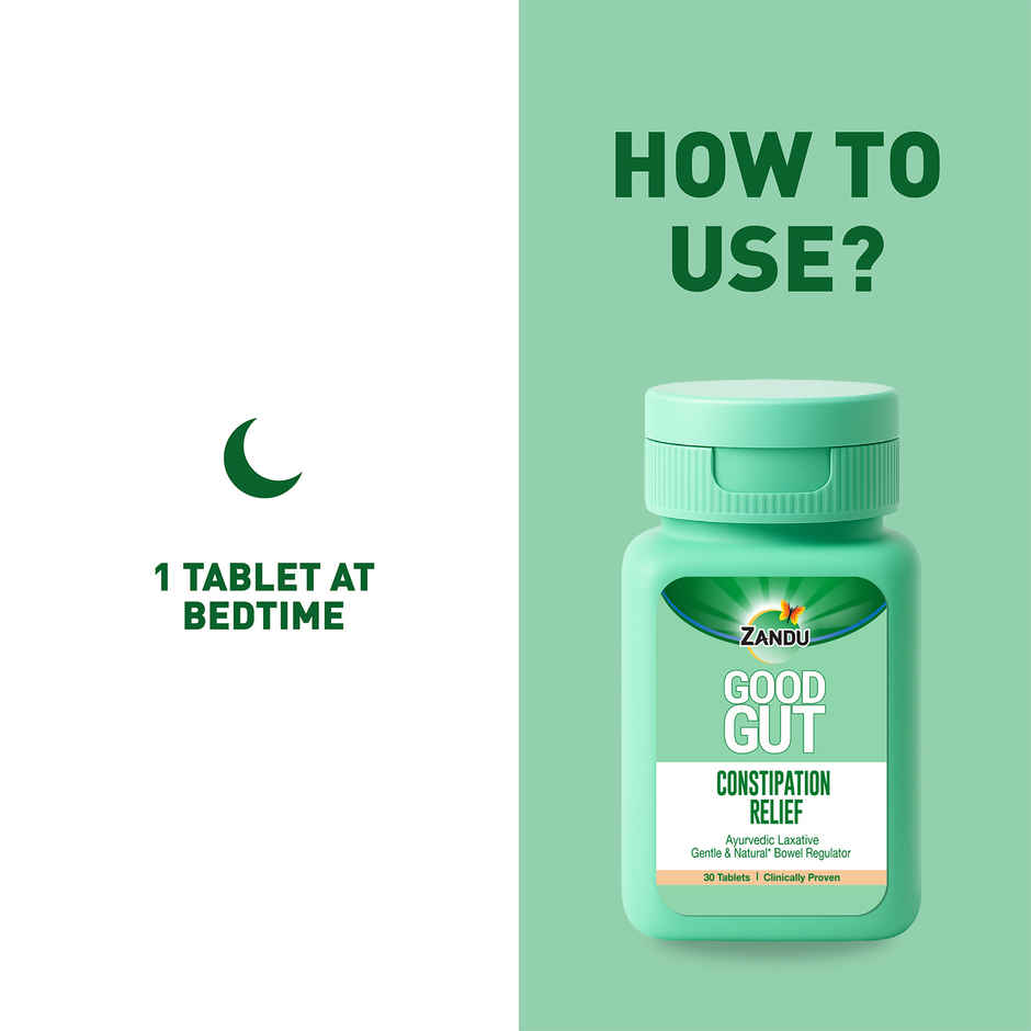Zandu Good Gut Constipation Relief | Clinically Proven Results | Natural Bowel Regulator