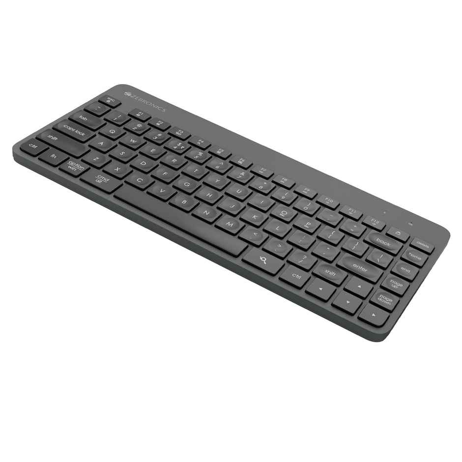 Zebronics Companion 201 2.4Ghz Wireless Keyboard & Mouse Combo, 83 Keys (Black + Grey)