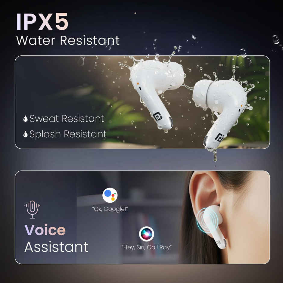 Portronics Harmonics Twins 33 Smart TWS Earpods White