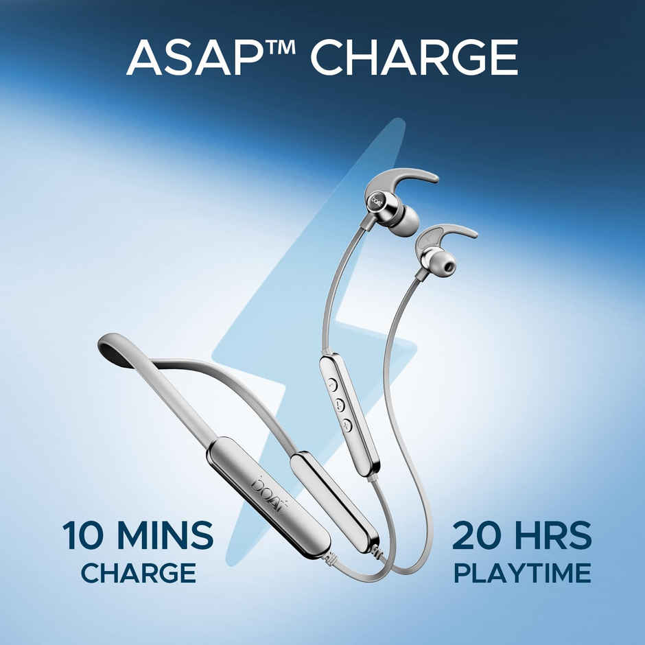 boAt Rockerz 255 Pro+ w/Upto 60 Hours Playback, ASAP Charge(10 Mins=20 Hours)(Moon White)