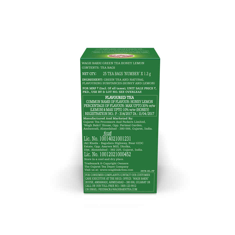 Wagh Bakri Honey and Lemon Green Tea Bags