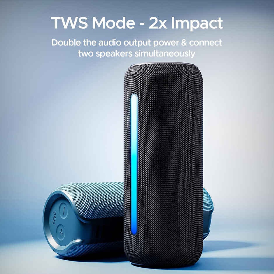 boAt Stone Spinx Pro BT Speaker w/ 20 W RMS Sound, 8H Playtime, BTv5.0 & RGB LEDs (Midnight Black)