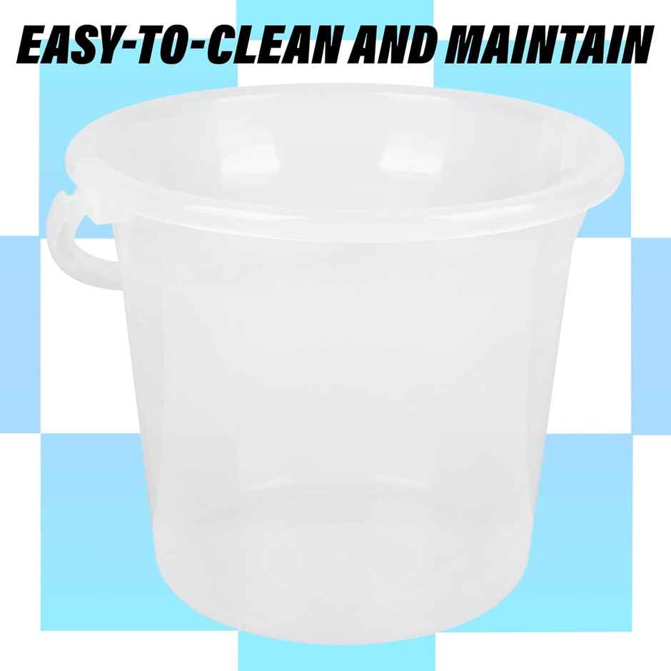 Kuber Industries Plastic Bucket for Bathroom for Bathing|18 L|Transparent