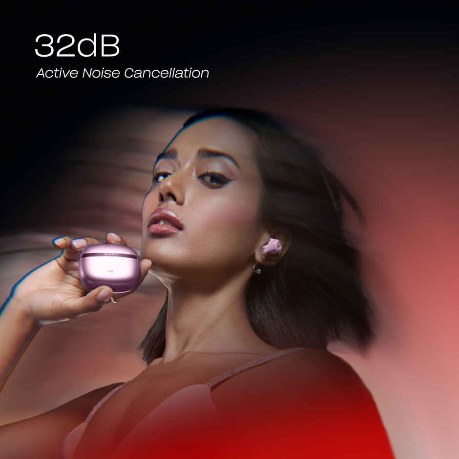 boAt Nirvana Ion ANC Pro TWS Earbuds, Hi-Res Audio with LDAC, ANC, 120 HRS Playback, MultiPoint Bluetooth - Rose Quartz