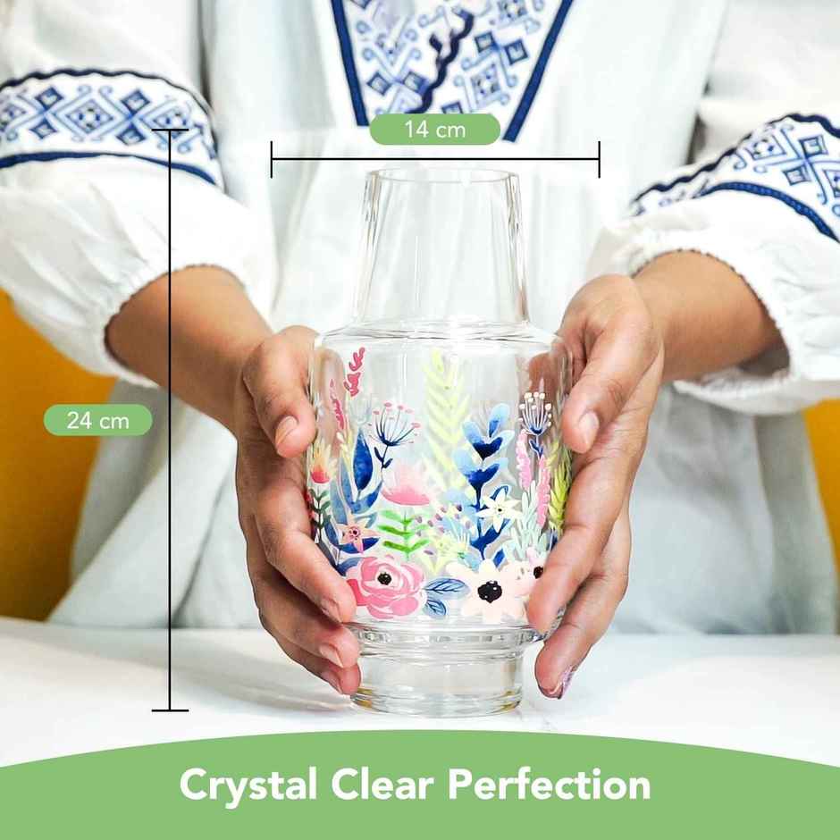 Ekhasa Crystal Clear Glass Vase Flower Pot For Home Decoration | Center Table Decorative Items