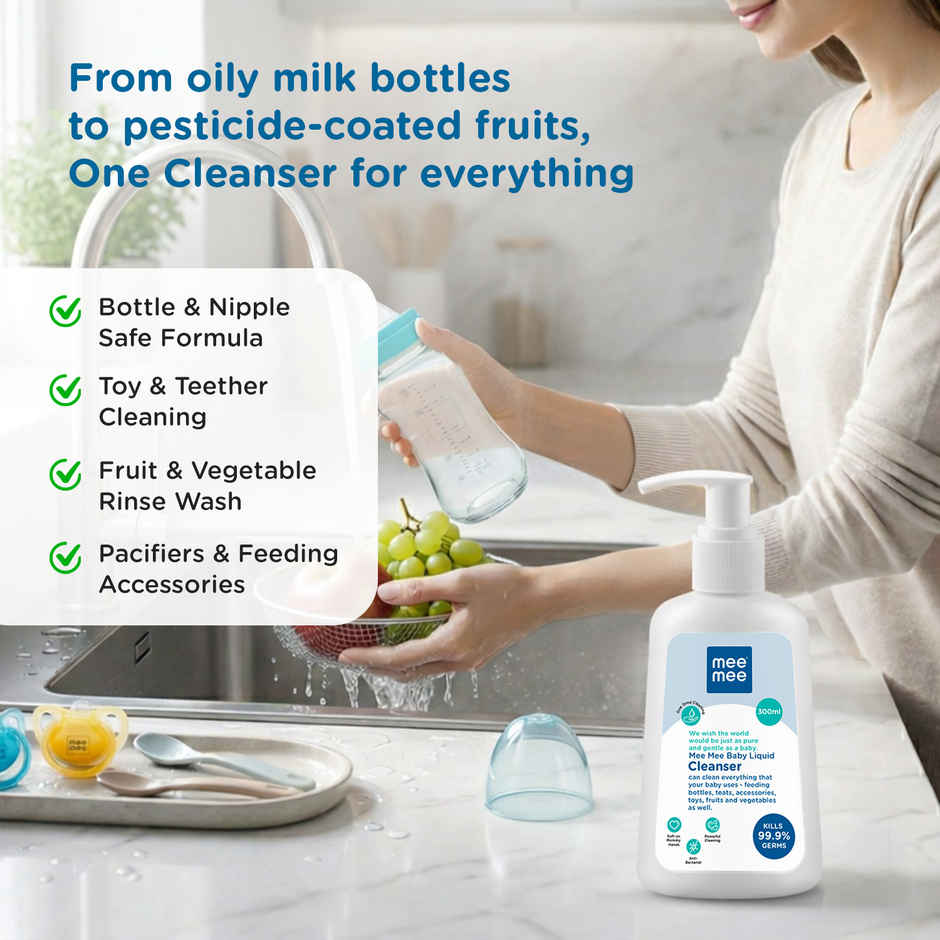 Mee Mee Baby Liquid Cleanser for Bottles | Nipples | Accessories | Toys | Fruits & Vegetables