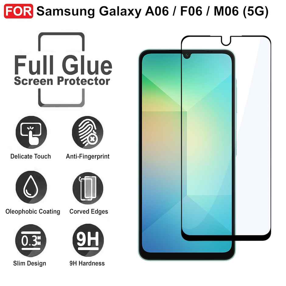 Artistque Tempered Glass for Samsung Galaxy F06 | A06 | M06 Screen Protector Guard