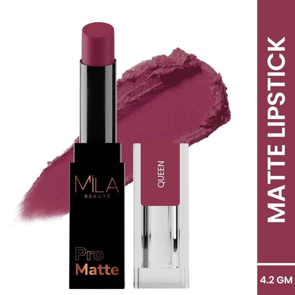 Mila Beaute Pro Mattes Lipstick Luxurious Creamy Matte Texture | 19 Queen