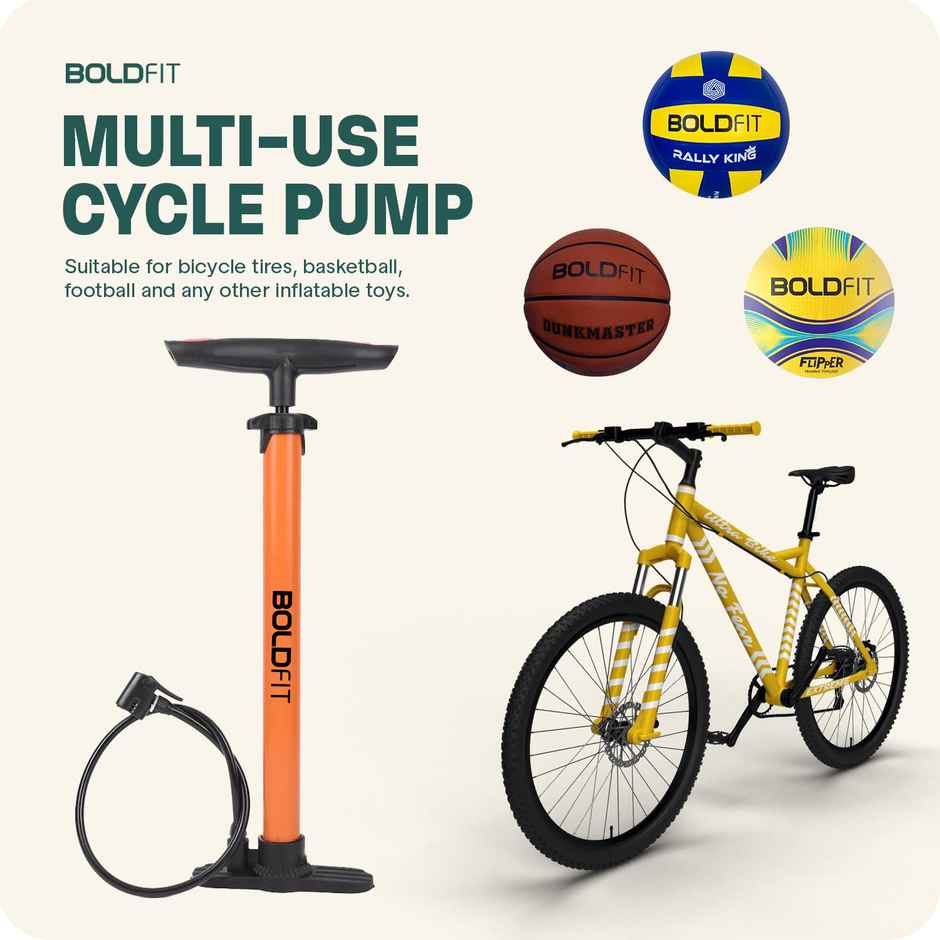 Boldfit Cycle Pump For Bicycle High Pressure Air Pump Long