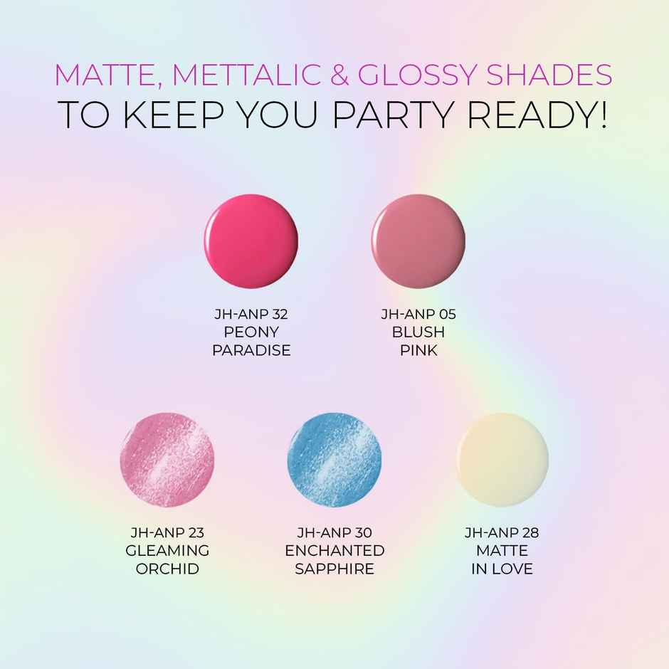 Just Herbs Party Ready Nail Paint Set | Fun & Creative