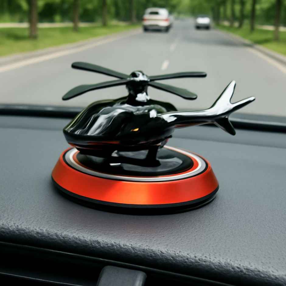 TiyuTrendzz Solar Helicopter Car Air Freshener Perfumes For Dashboard | Red