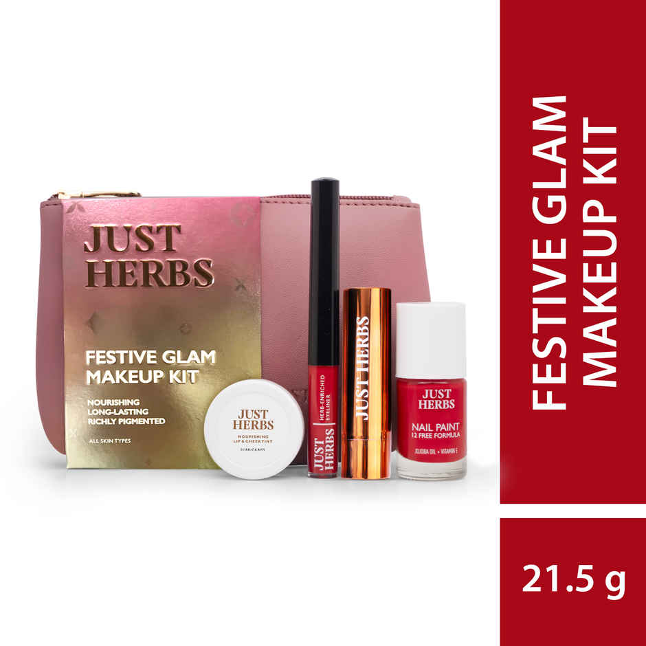 Justherbs All In One Glam Kit Travel Friendly Gifting Pouch For Women