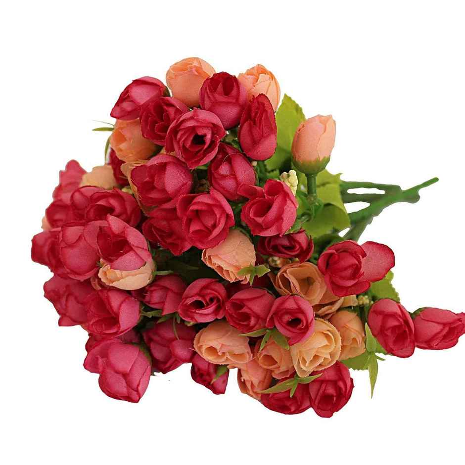 Mini Artificial Peony Flower Bunches | Pink | Tied Ribbons