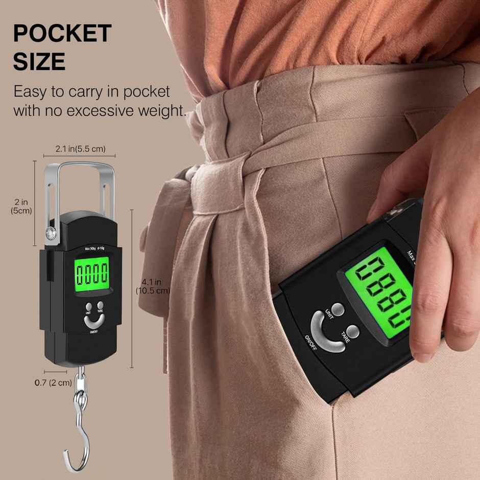 Urbanfix Bulfyss Electronic 50Kgs Digital Luggage Weighing Scale - Weight Machine For Luggage