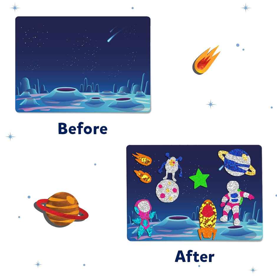 Skillmatics Foil Fun - Up In Space Art & Craft Game (4 - 9 Years)