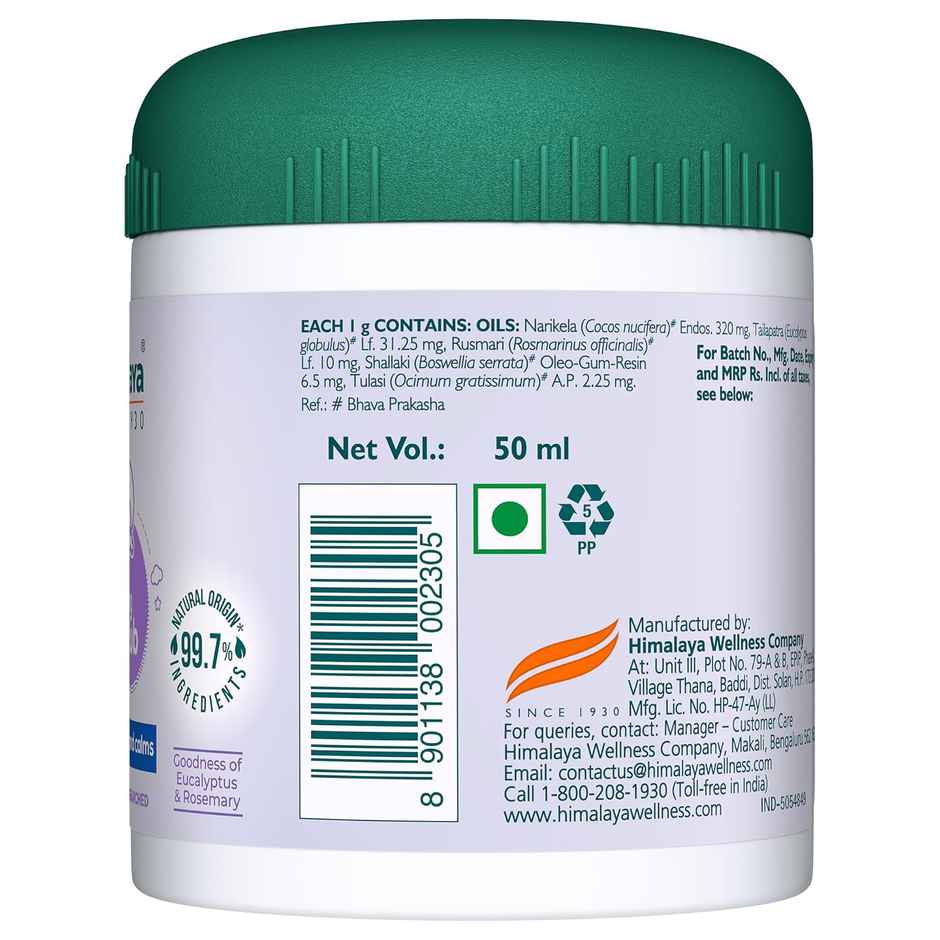 Himalaya Soothing Baby Rub With Eucalyptus Oil Releives Nasal Congestion