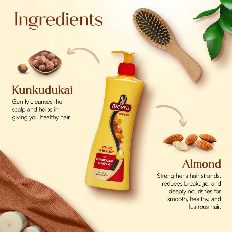 Meera Strong and Healthy Shampoo With Kunkudukai and Badam