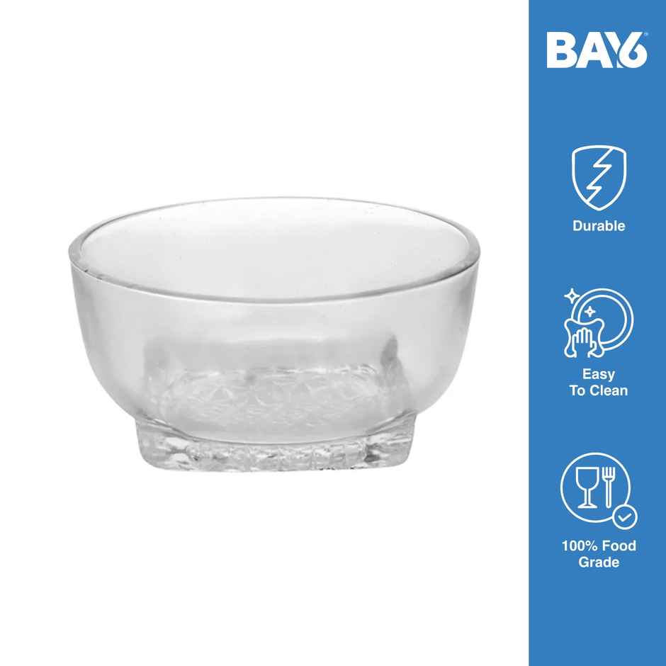BAY6 Glass Curry Bowl Set - 4.5 Inch - (2pc)