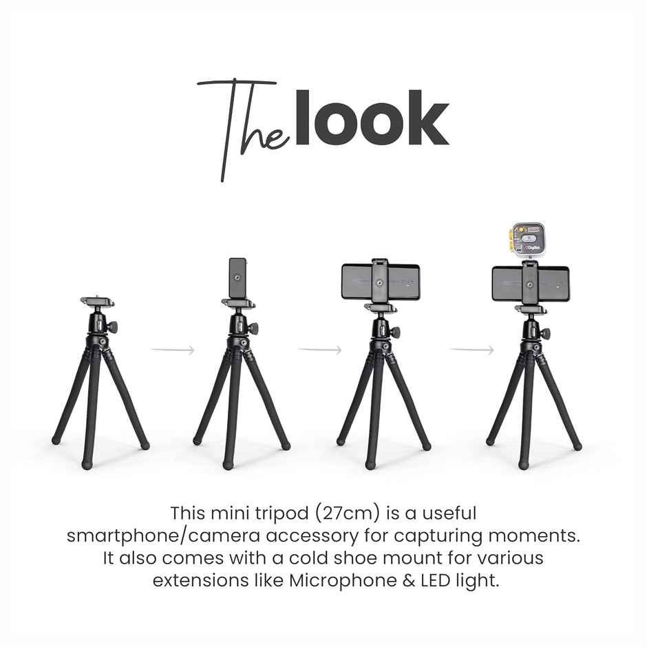 Digitek Dtr-320 Ft Flexible Gorillapod Tripod For All Cameras And Mobile Phones