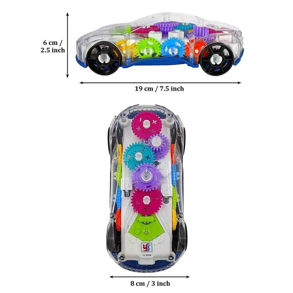 Storio 3D Baby Car Toy | 360 Rotating Mechanical Gear Car for Kids