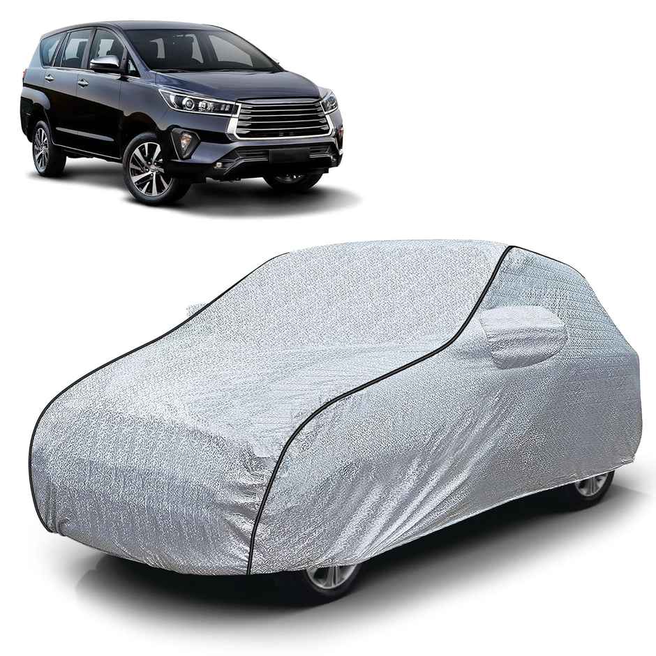 Autofy Silvertech Car Cover For Toyota Innova Crysta | Year 2016 Onwards - Flock Layer Inside