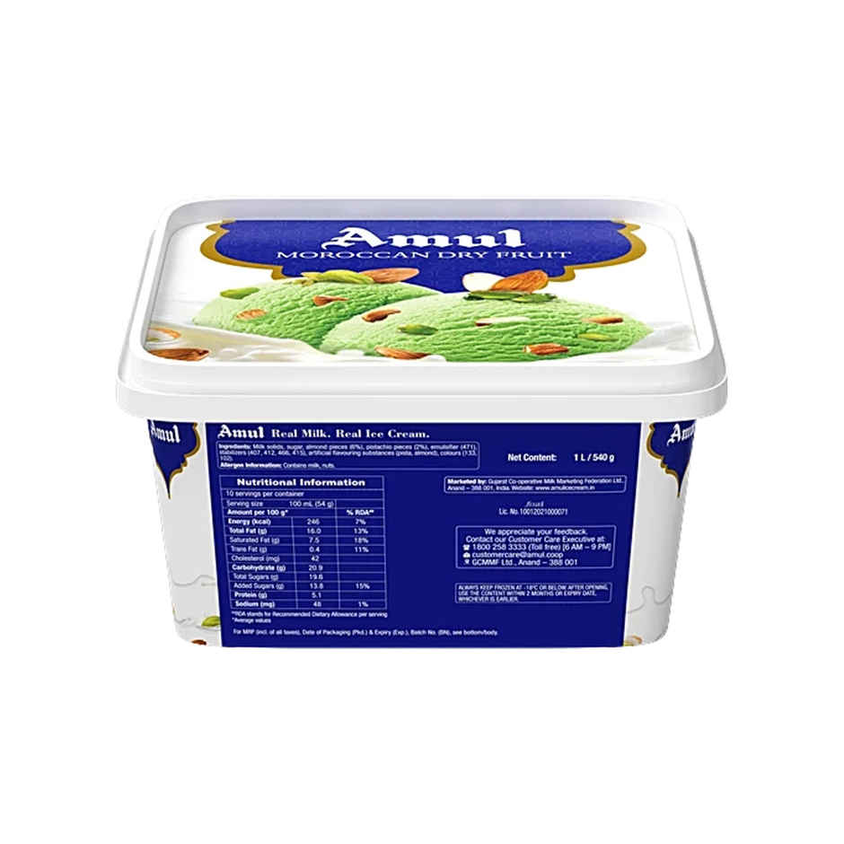 Amul Moroccan Dry Fruit Ice Cream Tub