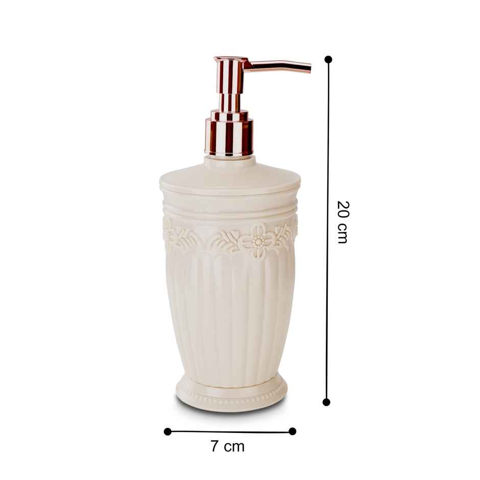 Nayasa Bianca Plastic Soap Dispenser for Kitchen & Bathroom | Beige