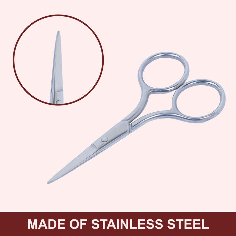 Bronson Professional Premium Pointed Scissor Stainless steel for Face Eyebrow Nose Hair Trimming