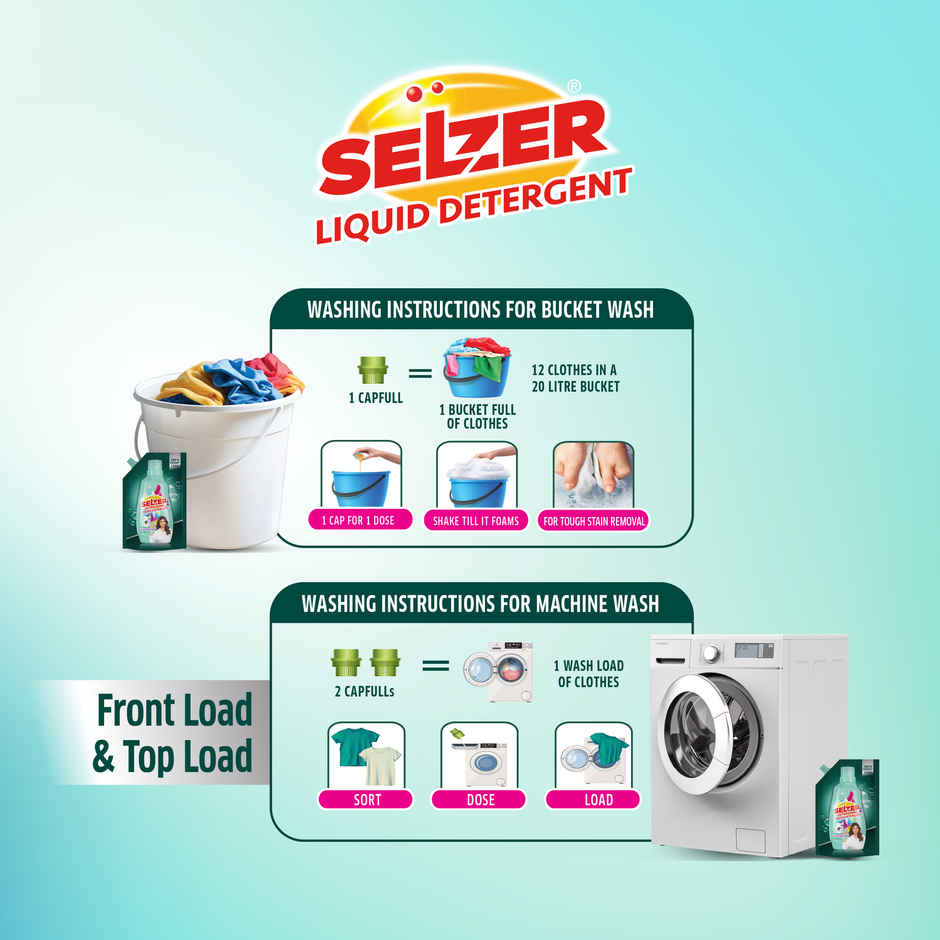 Selzer Ultrashine Liquid Detergent Spout Pouch