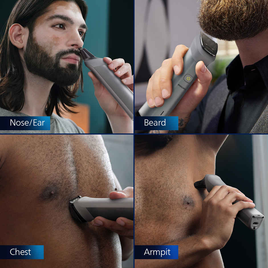 Philips India's No.1 Men's Trimmer | 13-in-1 Essential Body Kit -Face, Body & Private Parts | MG5930/65