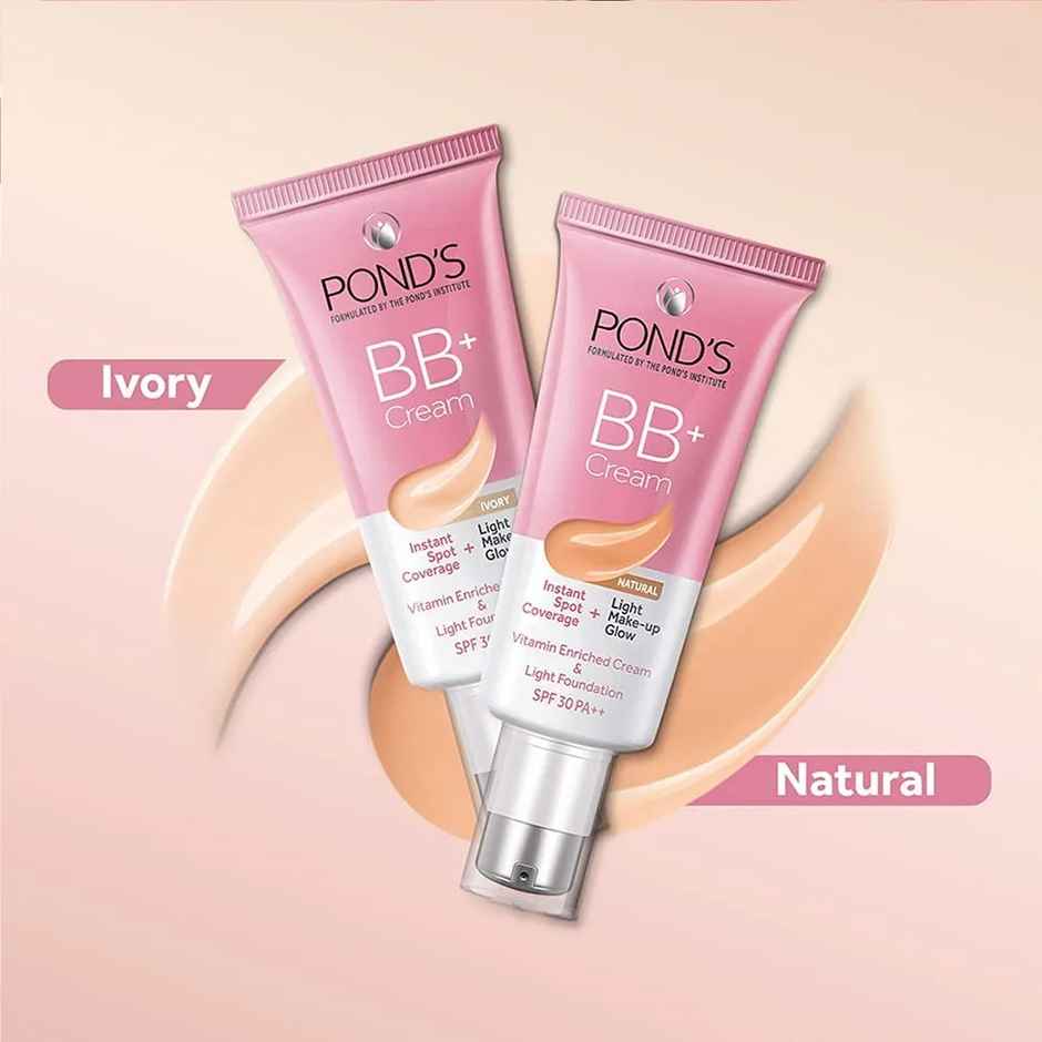 Pond's Bb+ Cream Instant Spot Coverage + Light Make-Up Glow Natural