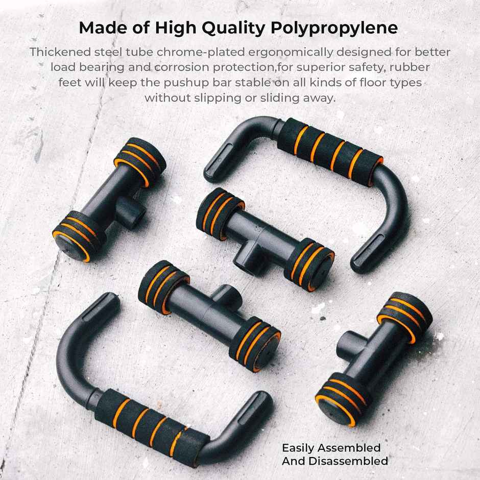 Boldfit Push Up Bar Pushup Home Gym Equipment For Training Antislip Multicolor