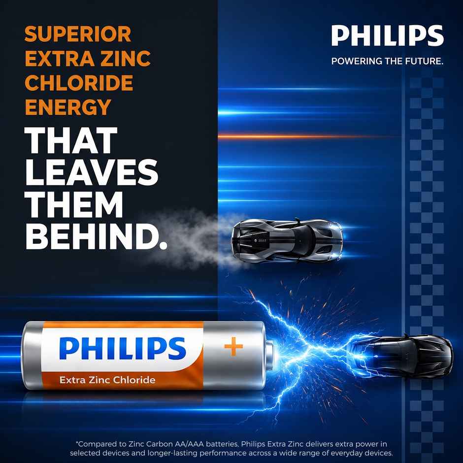 Philips R03L10B/94 Extra Zinc AAA Battery | 1.5V | Long Lasting | Leak Resistant 1.0 Piece