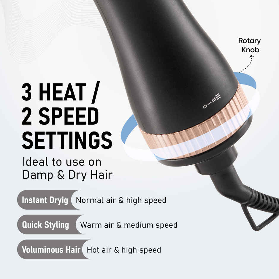 Vega Litstyle L3 Volumizer Hair Blow Dryer Brush | 3 Heat & 2 Speed Settings | VHSD-03