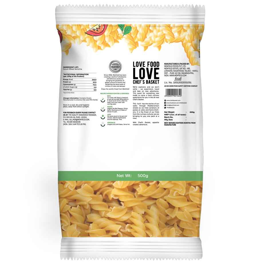 Chef's Basket - Durum Wheat Fusilli Pasta