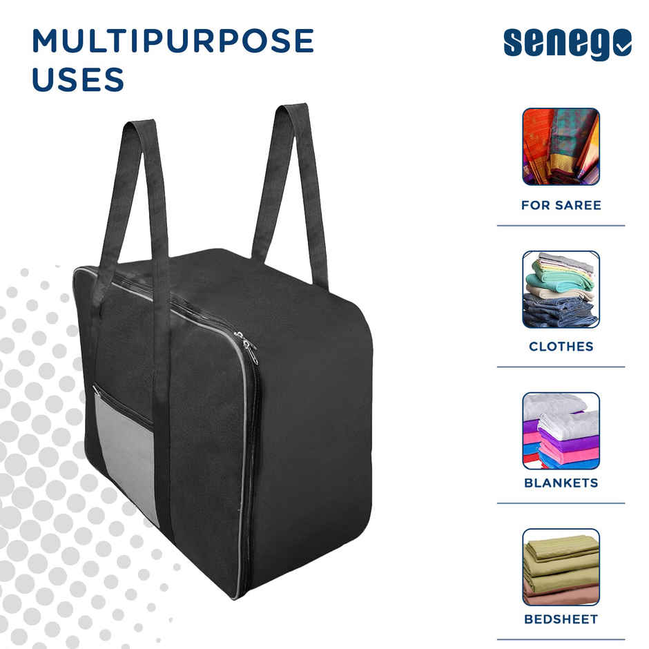 Senego Nylon Underbed Storage Bags for Clothes - Moisture & Dust-proof