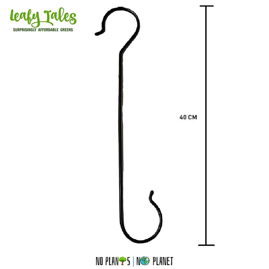 Leafy Tales 16 Inch Metal S Hooks For Hanging Pot Extension, Pack Of 10 Pcs, Xl Size