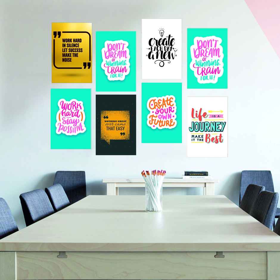 Paper Plane Design Motivational Wall Posters | Set of 10 | (12 Inch x 18 Inch) D88