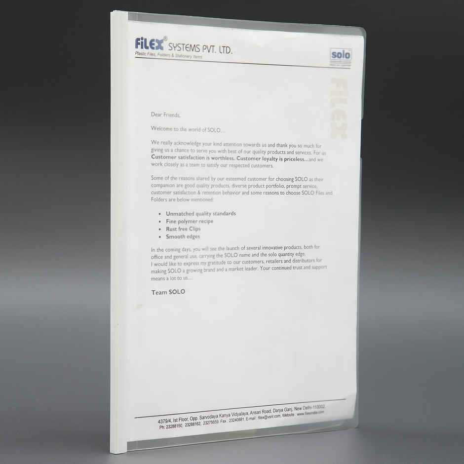 Solo Strip File - Report Cover - A4