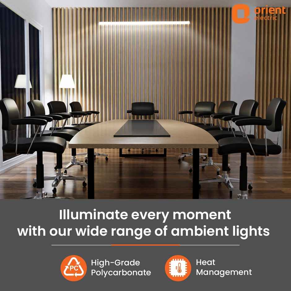 Orient Electric 36W Grace Delite Mushroom LED Batten|6500K|Cool White