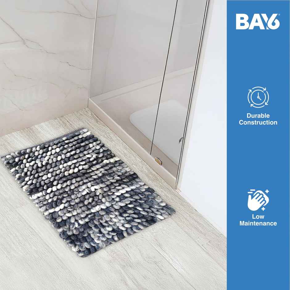 BAY6 Microfibre Popye Doormat - Grey 40 x 60 cm