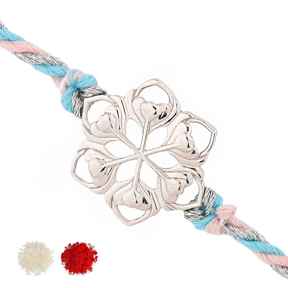 Rakhi for Brother | Floral | 925 Sterling Silver | Pack of 1 | Voylla Precious